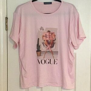 New Soft Pink Vogue Women’s Top